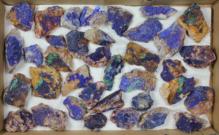 Lot: Azurite & Malachite Clusters - Pieces #103624